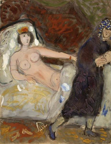 Joseph und Potiphar heiraten den Zeitgenossen Marc Chagall Ölgemälde